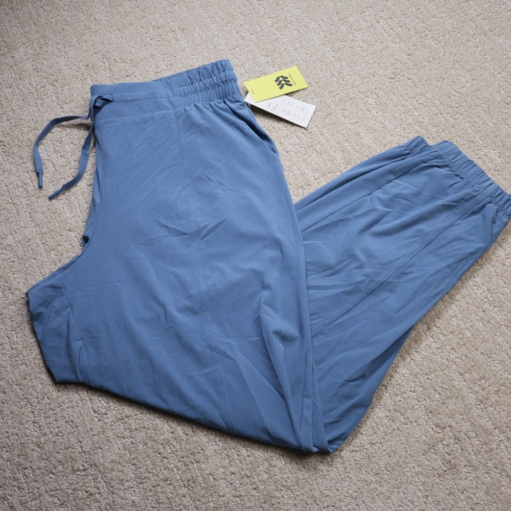 All in Motion Women Steel Blue Active Light Mid Rise Jogger Pants L BZ-023